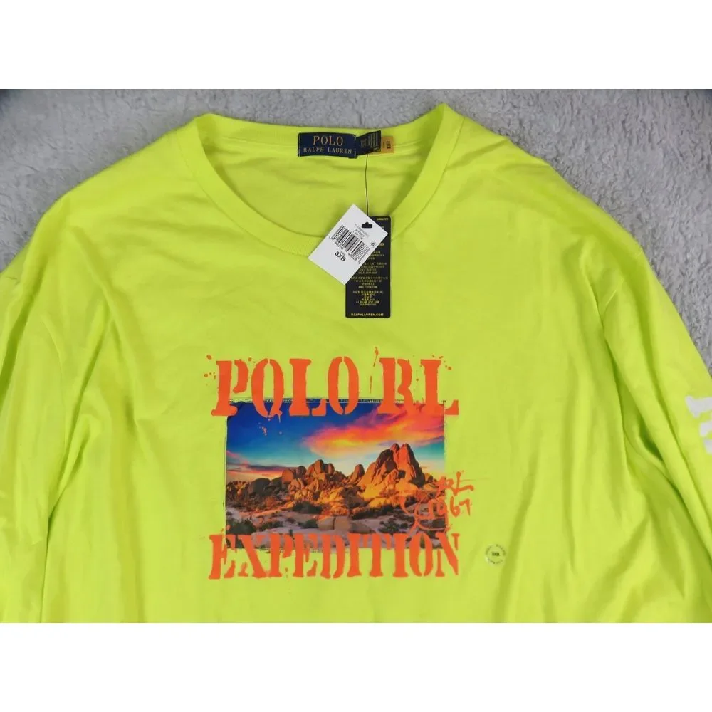 Polo Ralph Lauren‎ Mens Yellow Voyager Expedition Long Sleeve Shirt Size 3XB Big